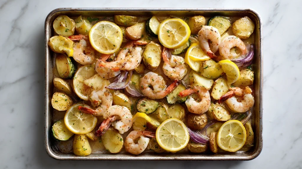 Garlic Butter Shrimp Tray Bake - Easy & Delicious Recipe 10 Garlic Butter Shrimp Tray Bake