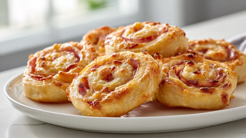 Ham and Cheese Pinwheels - Easy & Cheesy Snack Recipe 11 Ham and Cheese Pinwheels