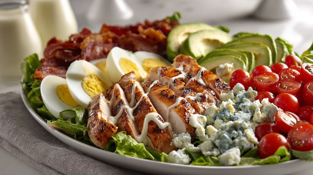 High Protein Cobb Salad Platter - Balanced and Flavorful 2 High Protein Cobb Salad Platter
