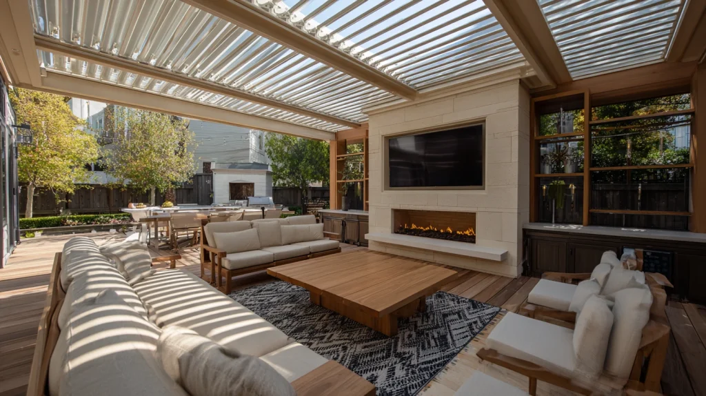 10 Famous Outdoor Patio Ideas 4 Louvered Pergola Entertainment Space