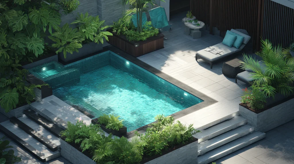 9 Famous Backyard Pool Landscaping Ideas 5 Mini Pool for Modern Relaxation