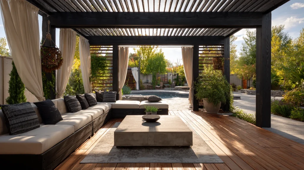 10 Famous Outdoor Patio Ideas 2 Modern Pergola Lounge Patio
