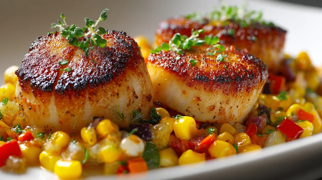 Easy Pan-Seared Scallops with Corn Succotash - Special Meal 2 Pan-Seared Scallops with Corn Succotash