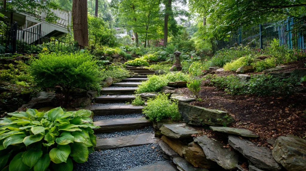 7 Famous Small Sloped Backyard Ideas 7 Pathways That Connect Different Yard Levels