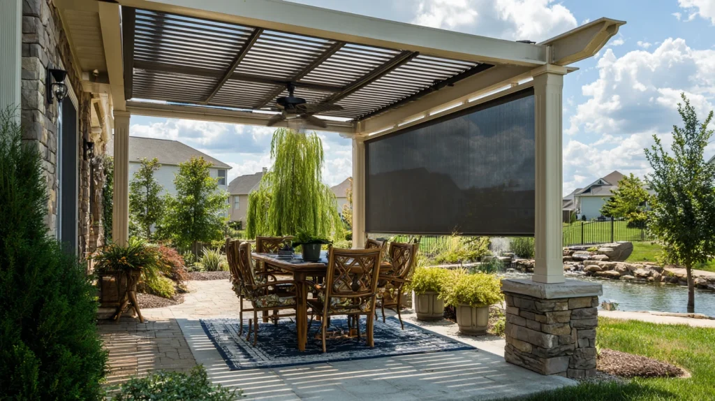 8 Modern Outdoor Patio Ideas on a Budget 3 Pergola Side Shade for Affordable Comfort