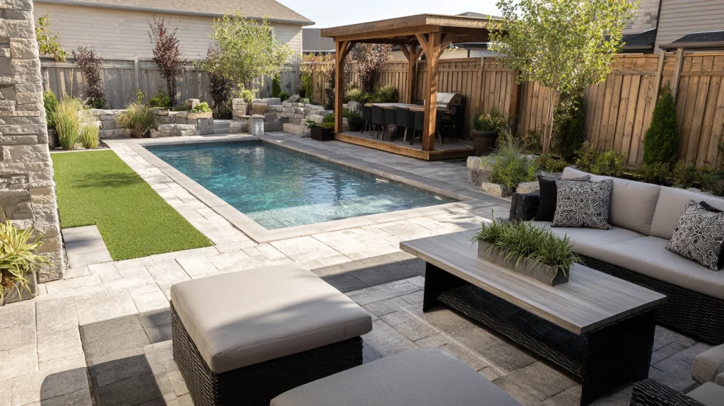 8 Best DIY Backyard Landscaping Ideas 6 Rectangular Backyard Design for Smart Layout Use