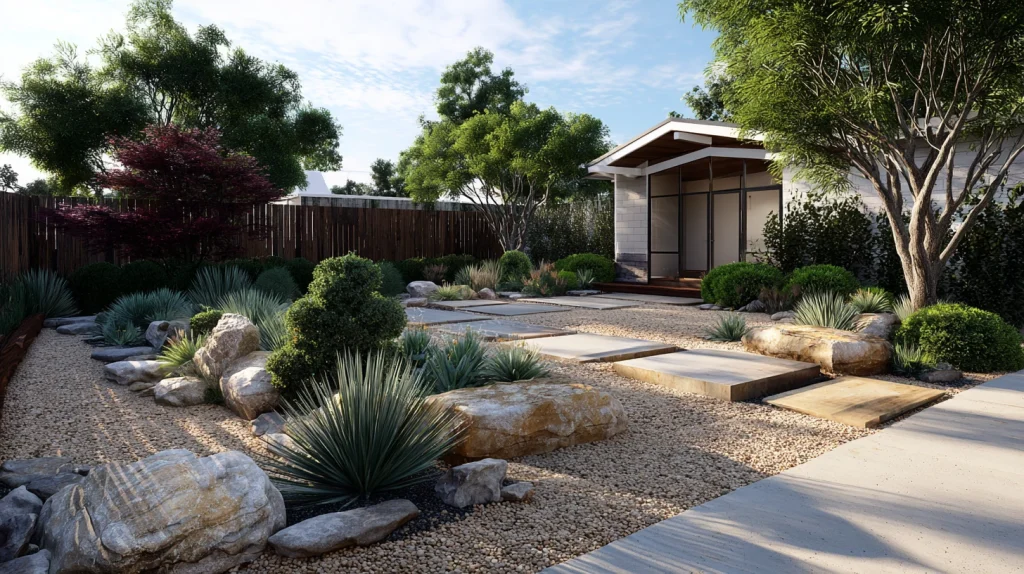 6 Famous Low Maintenance Landscaping Front Yard Ideas 2 Rock Based Minimalist Front Yard Design