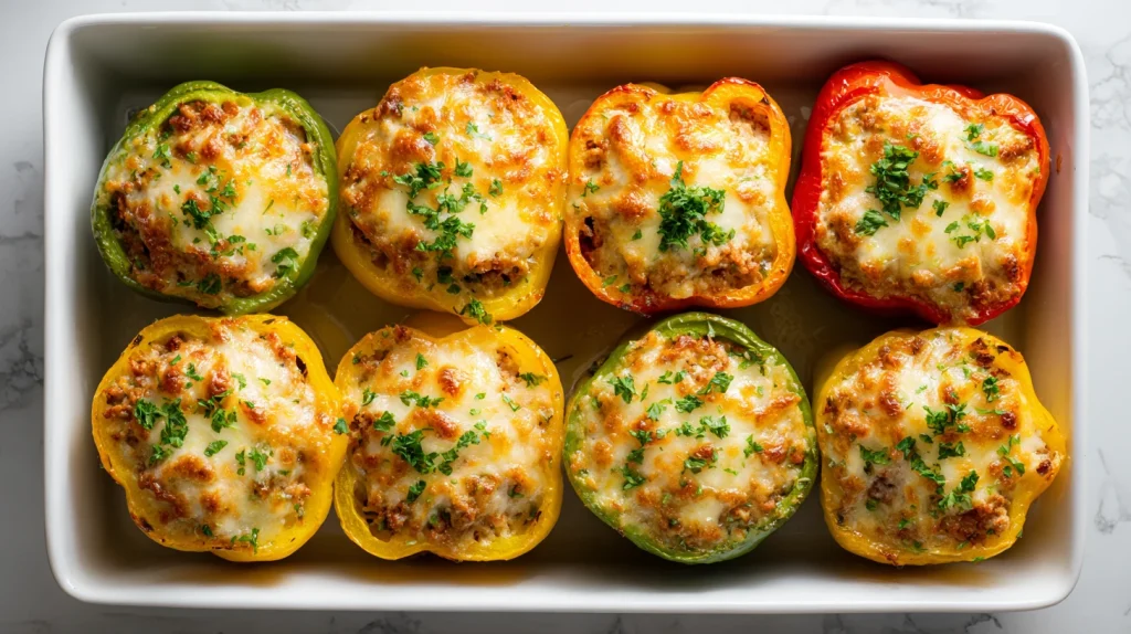 Delicious Savory Baked Stuffed Bell Peppers - Easy Recipe 12 Savory Baked Stuffed Bell Peppers
