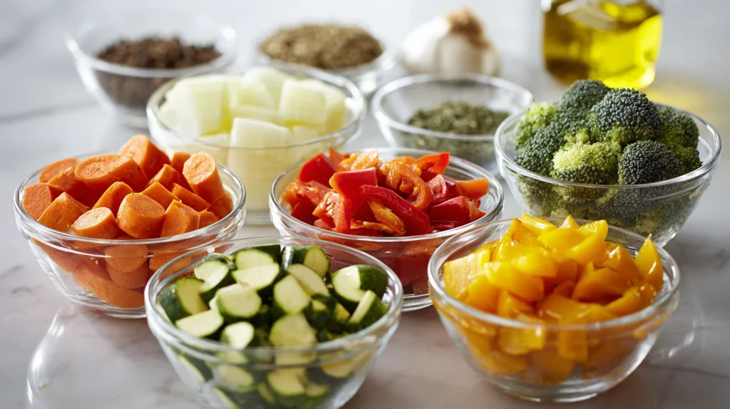 Seasoned Oven-Roasted Vegetables - Easy, Crispy & Flavorful 3 Seasoned Oven-Roasted Vegetables