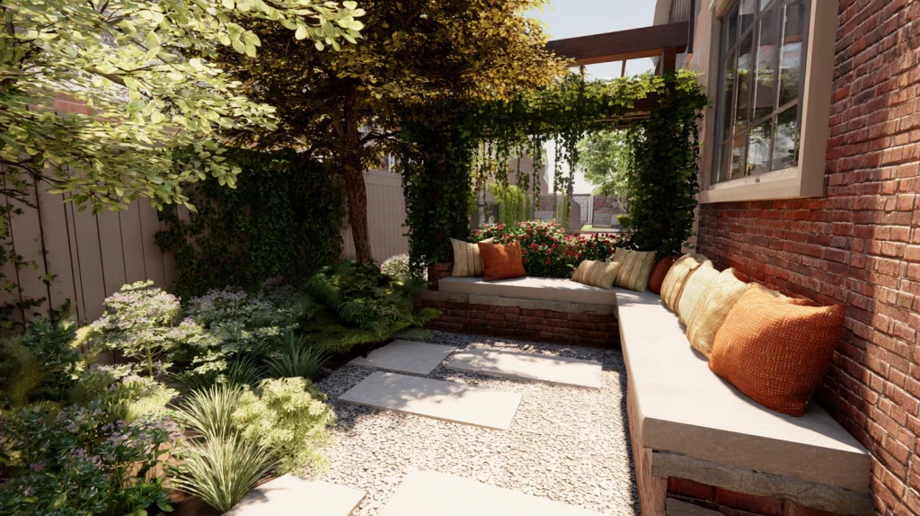 7 Famous Small Backyard Landscaping Ideas 7 Side Yard Seating Area for Extra Outdoor Space