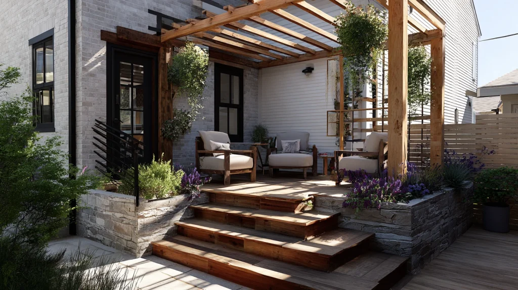 8 Modern Small Backyard Landscaping Ideas 7 Small Patio Off Deck for Functional Extensions