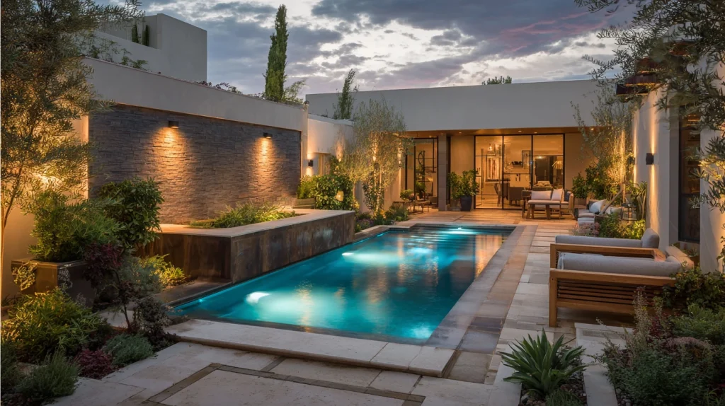 7 Best Ideas Small Backyard Pool Ideas 3 Small Pool Courtyard with Modern Elegance