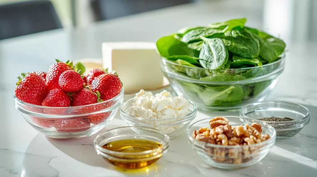 Spinach Strawberry Salad Recipe - Fresh, Sweet & Balanced 3 Spinach Strawberry Salad