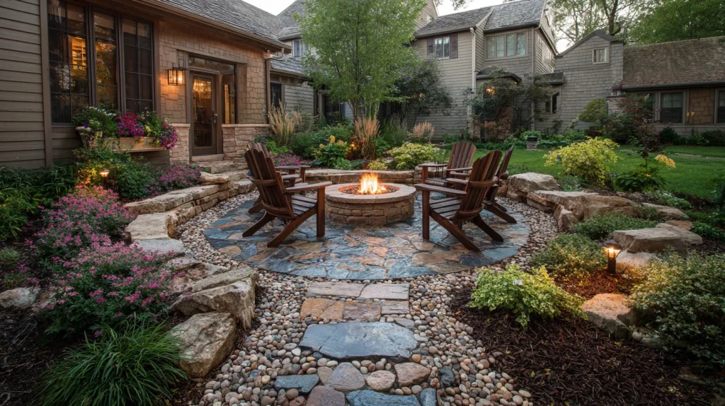 11 Famous Firepits Backyard Landscaping Ideas 5 Stone Area In Backyard for Firepit Zones