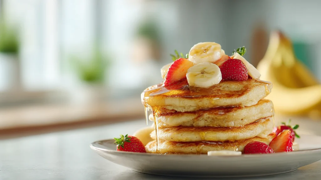 Two-Ingredient Pancakes - Easy & Quick Fluffy Breakfast 2 Two-Ingredient Pancakes