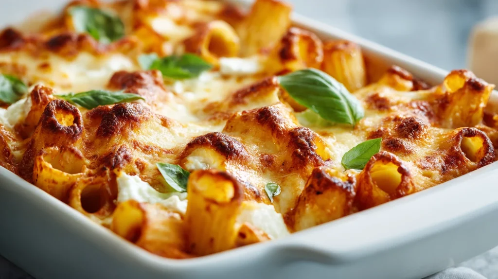 Baked Ziti with Ricotta - Easy & Cheesy Italian Style Pasta Bake 11 Baked Ziti with Ricotta