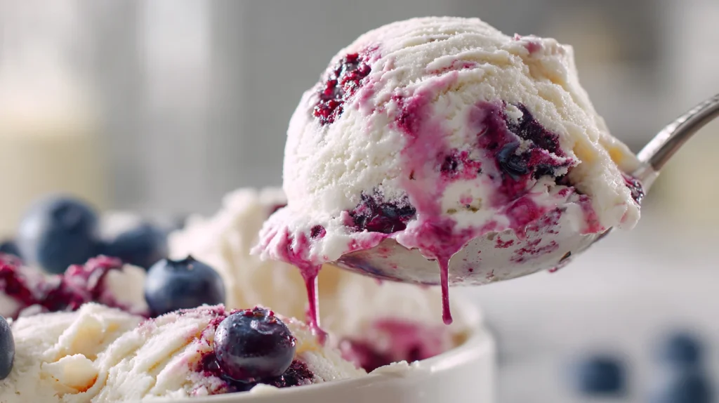 Blueberry Ice Cream - Easy & Fresh Frozen Dessert Ideas 2 Blueberry Ice Cream