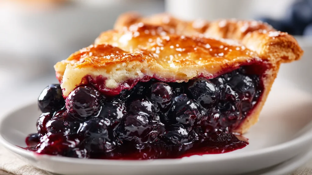 Easy Blueberry Pie Recipe - Fruit Pie with Buttery Crust and Juicy Filling 2 Blueberry Pie Recipe