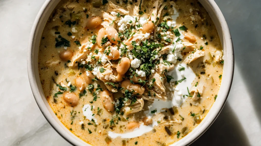 Bowl of Creamy White Chicken Chili - Cozy, Rich & Comforting 11 Bowl of Creamy White Chicken Chili