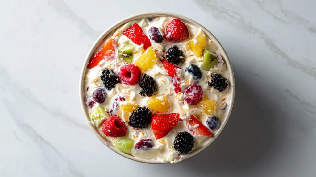 Creamy Cheesecake Fruit Salad - Fresh & Delicious Dessert 9 cheesecake fruit salad