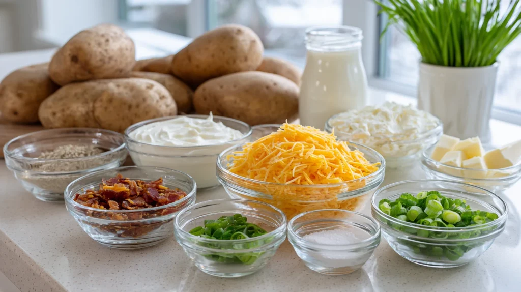Cheesy Twice-Baked Potatoes - Easy, Delicious & Loaded 3 Cheesy Twice-Baked Potatoes