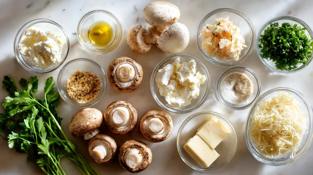 Crab Stuffed Mushrooms - Rich, Juicy & Savory Appetizer 2 Crab Stuffed Mushrooms