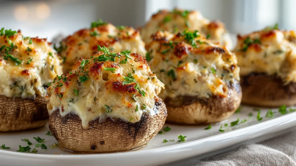Crab Stuffed Mushrooms - Rich, Juicy & Savory Appetizer 11 Crab Stuffed Mushrooms