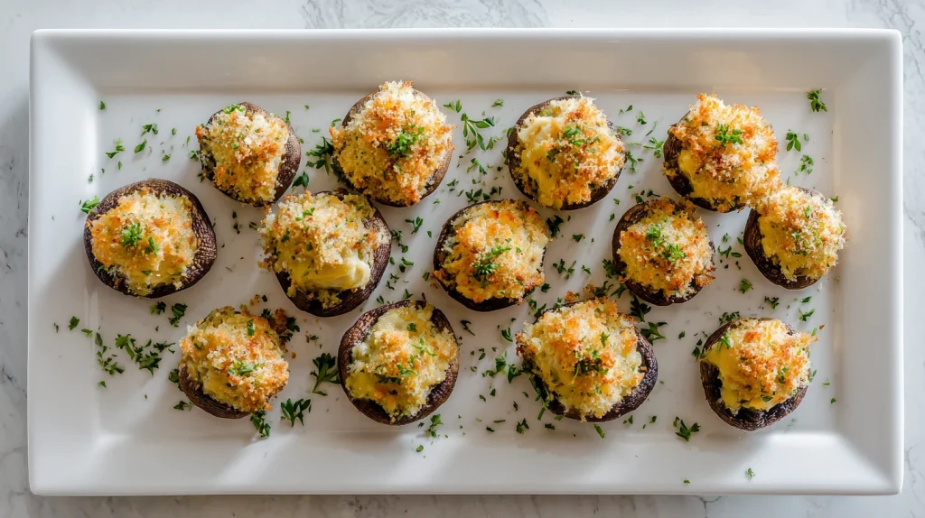 Crab Stuffed Mushrooms - Rich, Juicy & Savory Appetizer 12 Crab Stuffed Mushrooms