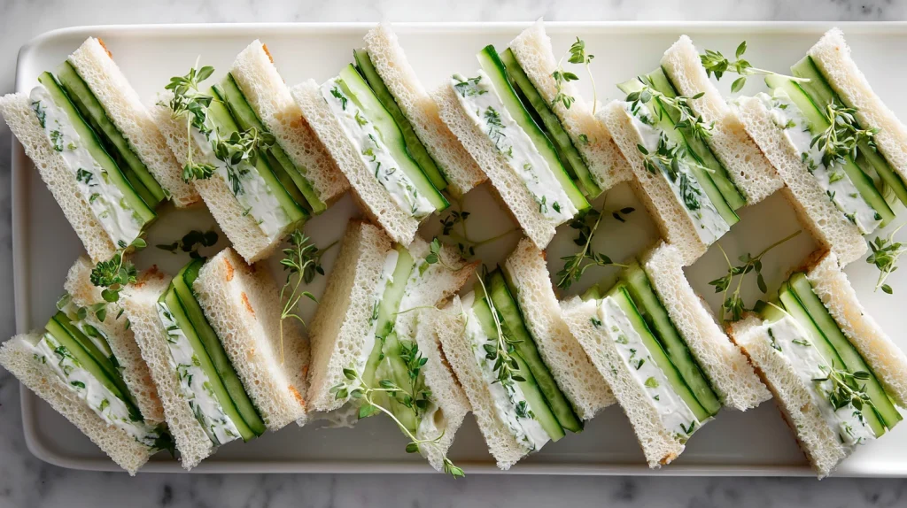 Cucumber Sandwiches with Cream Cheese - Easy Breakfast 10 Cucumber Sandwiches with Cream Cheese