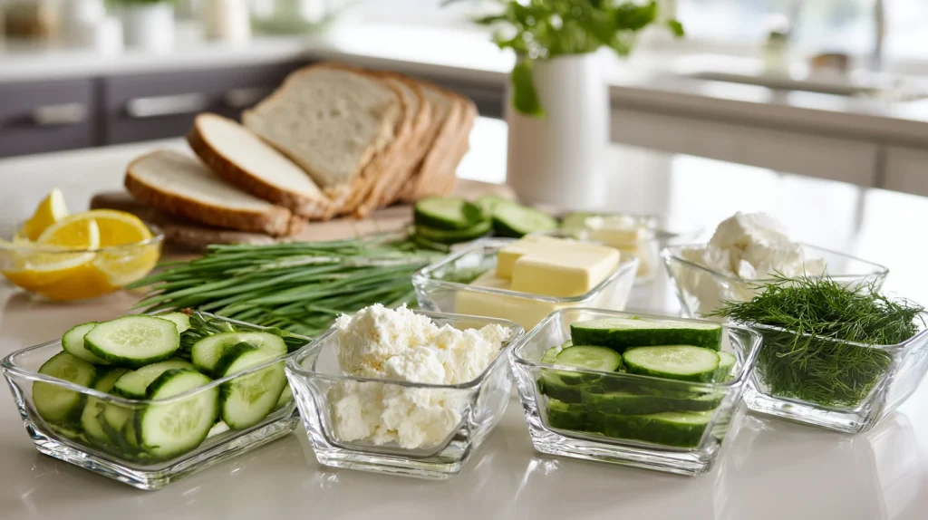 Cucumber Tea Sandwiches - Easy Fresh & Healthy Snack 3 Cucumber Tea Sandwiches