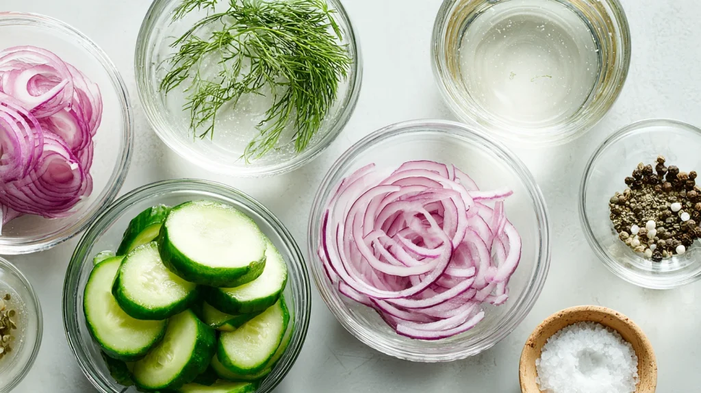 Easy Cucumbers and Onions in Vinegar Salad Recipe 2 Cucumbers and Onions in Vinegar