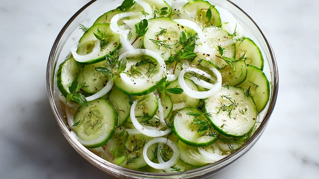 Easy Cucumbers and Onions in Vinegar Salad Recipe 10 Cucumbers and Onions in Vinegar