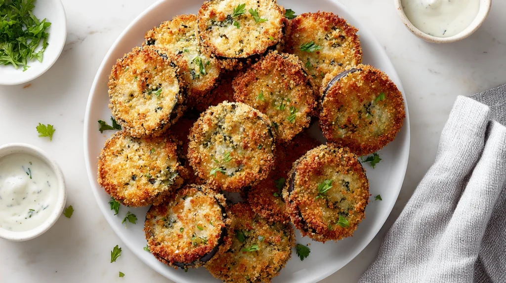 Best Fried Eggplant Recipe - Crispy Golden Eggplant Cutlet 9 Fried Eggplant