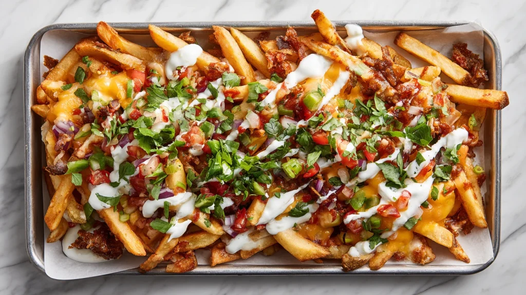 Easy Loaded Fries Recipe - Crispy, Creamy & Crunchy Fries 10 Loaded Fries