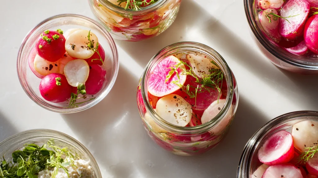 Easy Pickled Radishes Recipe - Crisp Tangy Quick Side Dish 10 Pickled Radishes