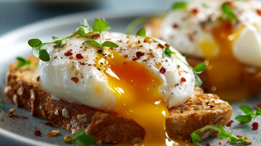 Perfect Poached Eggs Recipe - Creamy & Healthy Breakfast 2 Poached Eggs