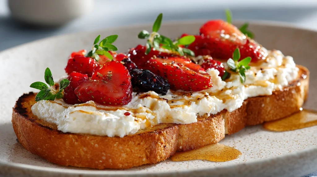 Ricotta Toast Recipe - Creamy, Fresh & Healthy Breakfast 9 Ricotta Toast