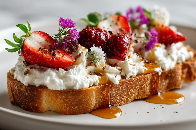 Ricotta Toast Recipe - Creamy, Fresh & Healthy Breakfast