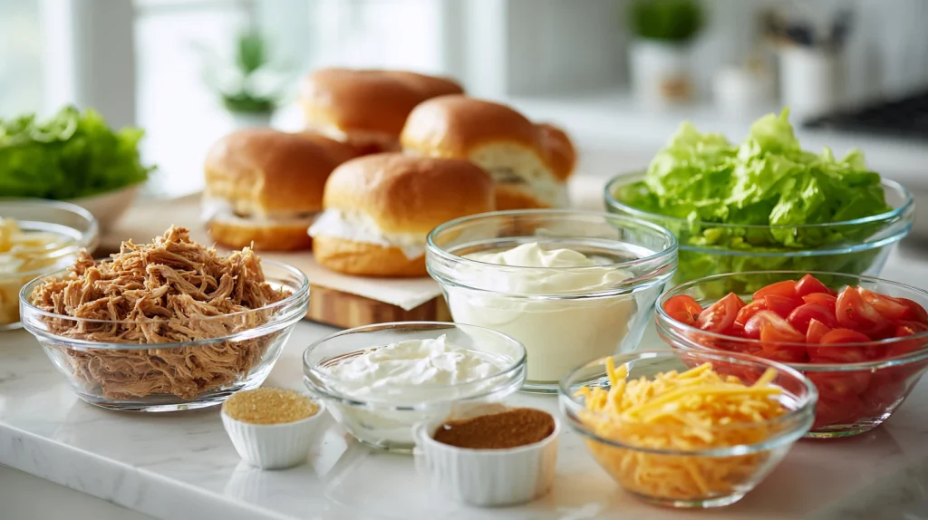 Easy Shredded Chicken Sandwich Recipe - Juicy & Tender 3 Shredded Chicken Sandwich