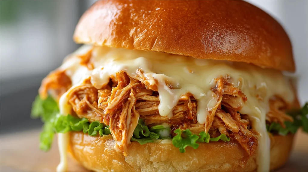 Easy Shredded Chicken Sandwich Recipe - Juicy & Tender 2 Shredded Chicken Sandwich