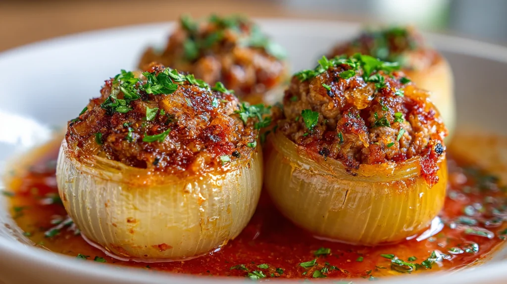 Cozy Stuffed Onions Recipe - Easy Weeknight Family Dinner 11 Stuffed Onions