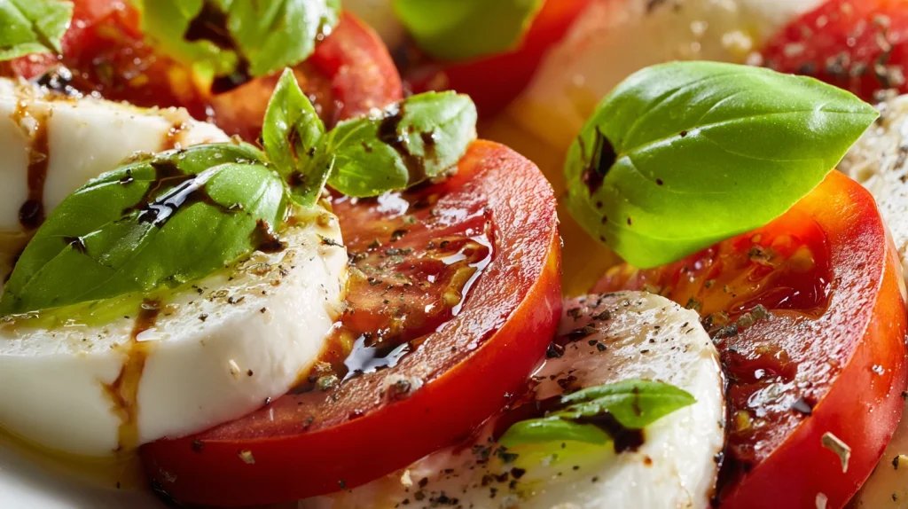 Fresh Tomato Mozzarella Salad - Easy Summer Salad Recipe 2 Tomato Mozzarella