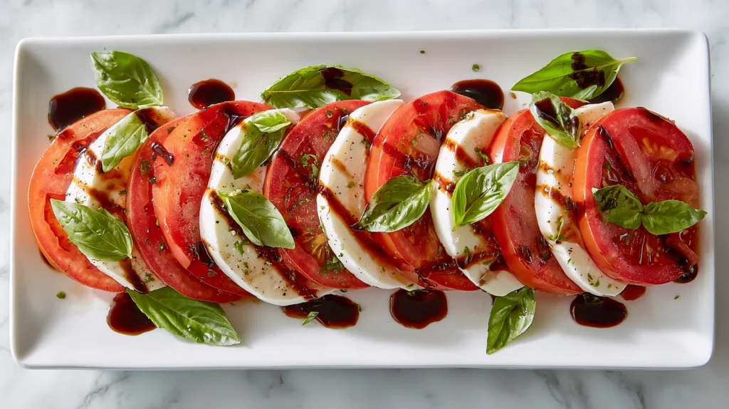 Fresh Tomato Mozzarella Salad - Easy Summer Salad Recipe 9 Tomato Mozzarella
