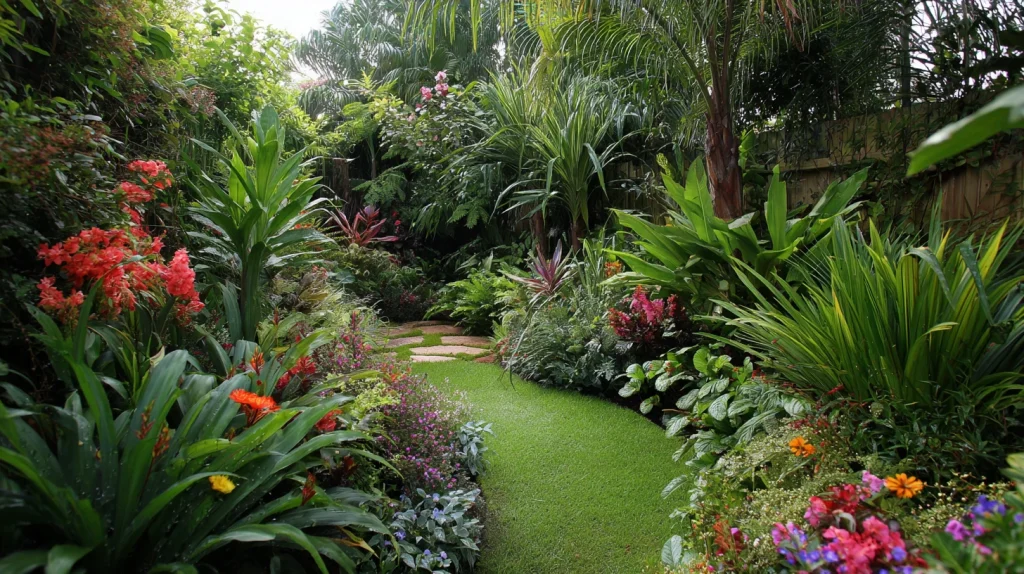 7 Best Tropical Backyard Landscaping Ideas 5 u2124897212 Tropical Gardening Ideas with Layered Planting 37581677 88fe 478f b97d c0878ce56aad 2