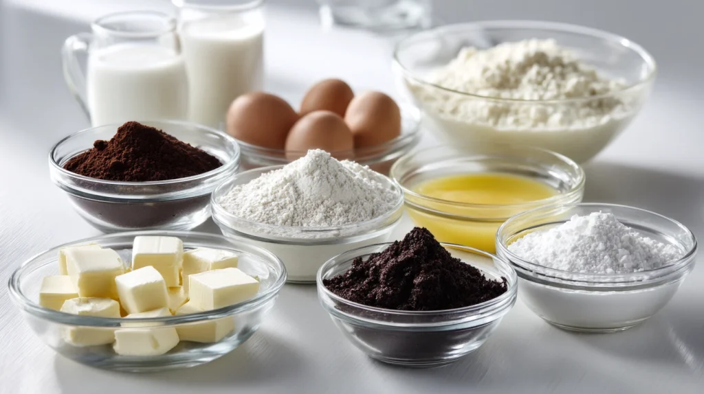 Whoopie Pie Recipe for Soft Chocolate Cakes and Creamy Filling 3 u2124897212 ingredients for whoopie pie arranged in mini glas 231de808 3408 4568 bde5 2b4485e06a89 0