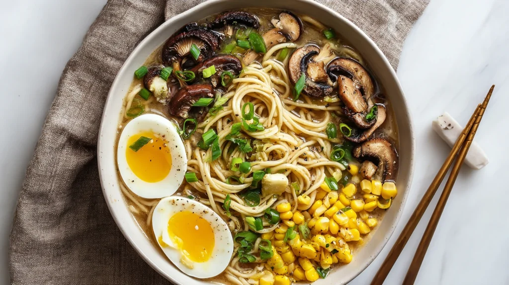 Butter Ramen Recipe for a Quick and Comforting Dinner 11 u2124897212 top down view of 15 minute miso butter ramen beau 52f083f8 f7d3 47fc 8065 138669a8736f 3