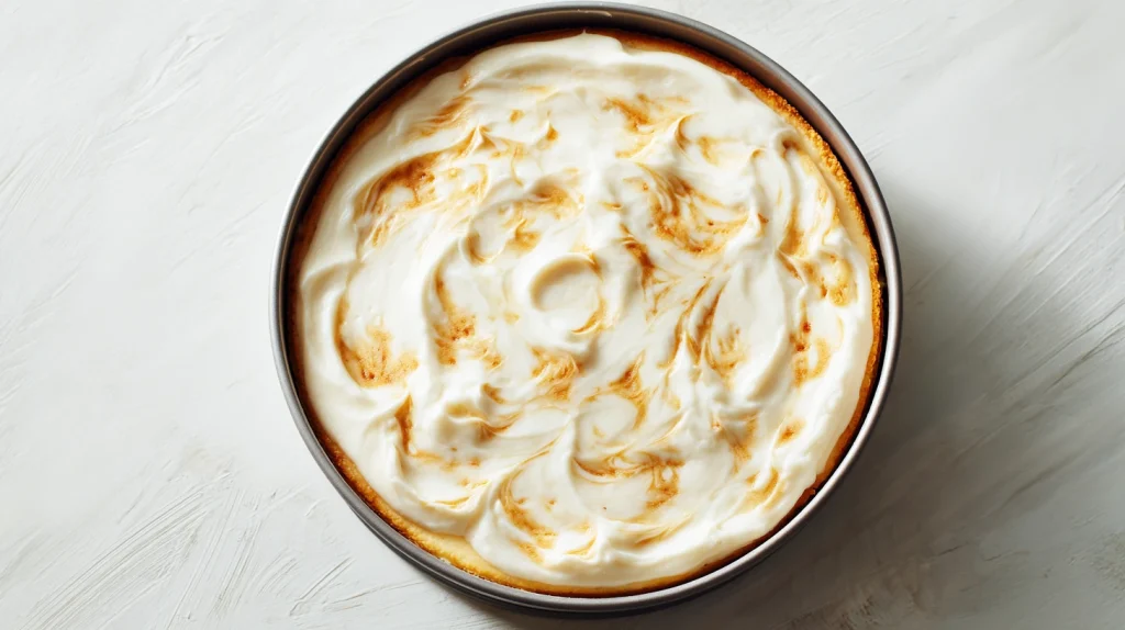Carrot Cake Cheesecake: The Ultimate Creamy Cheesecake Recipe for Special Occasions 14 u2124897212 top down view of carrot cake cheesecake in a roun bb3cd08c 7f62 40df 8be4 dddb09a71bff 1
