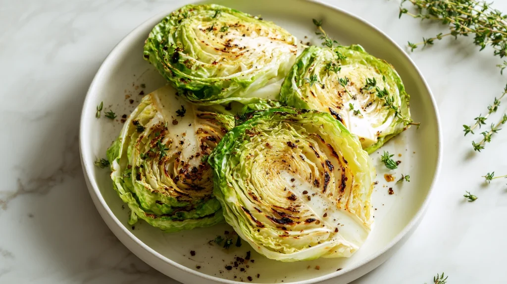 Cabbage Steaks Recipe for Crispy, Flavorful, Healthy Oven Roasted Perfection 10 u2124897212 top down view of roasted cabbage steaks arranged 633c84c3 2f1c 422c 8086 051f0c837a2e 1 1