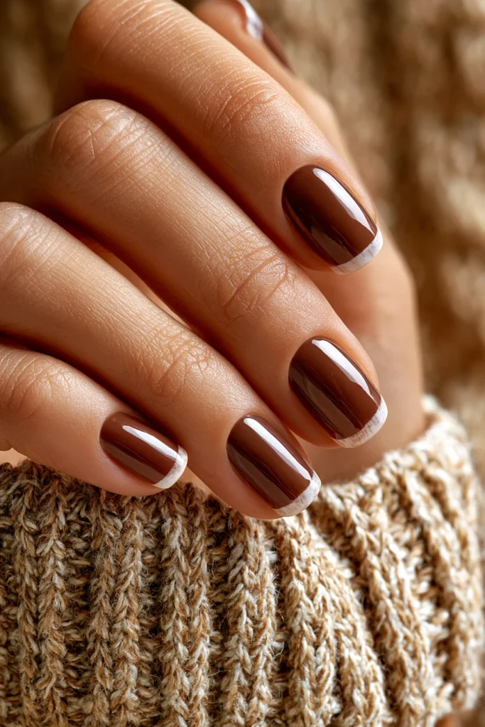 8 Brown Nails Acrylic Ideas 8 2000 Nails French Tip Brown Style