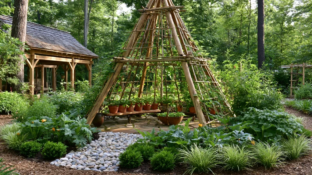 10 Smart Tomato Trellis Ideas 8 A Frame Trellis for Balanced Support